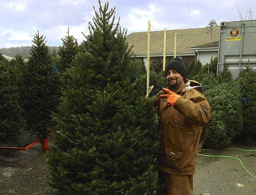 Uncle Steve's Christmas Tree Lot is located between Manchester, NH and Concord, NH.